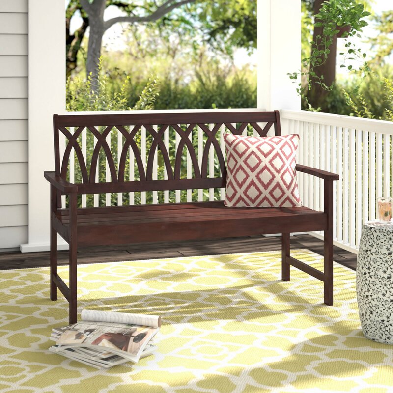 Charlton Home® Creekmore Wooden Garden Bench & Reviews Wayfair